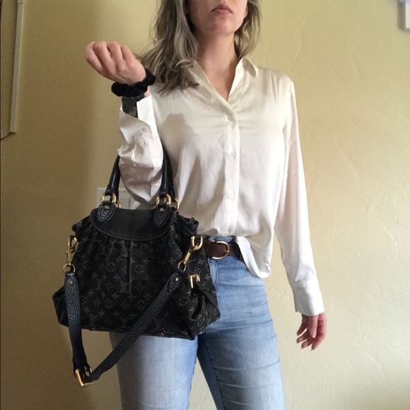 Louis Vuitton Denim bag Bandouliere Black Noir Neo cabby MM